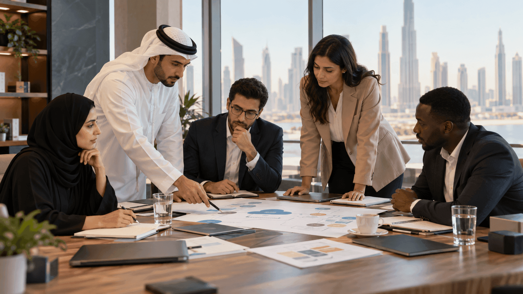 Cloud Computing Services UAE: How to Choose a Delivery Partner — a cross-functional team aligning an operating decision around evidence and ownership