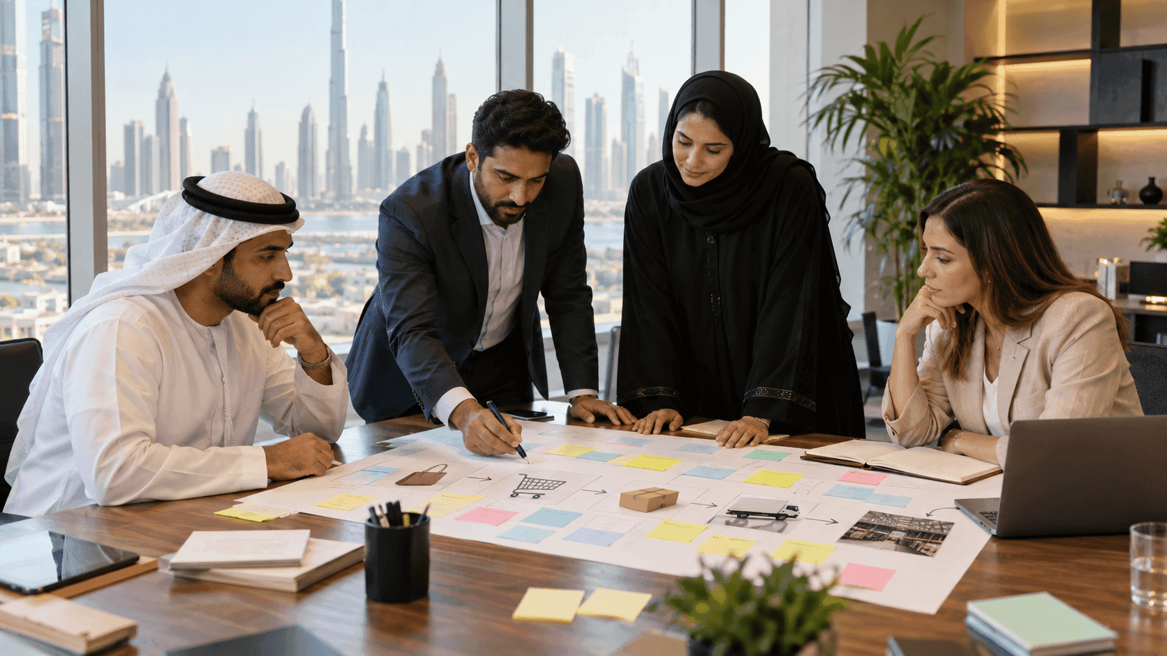 Ecommerce Development Company UAE: How to Choose a Partner — a stakeholder workshop mapping current workflow, scope, and exceptions