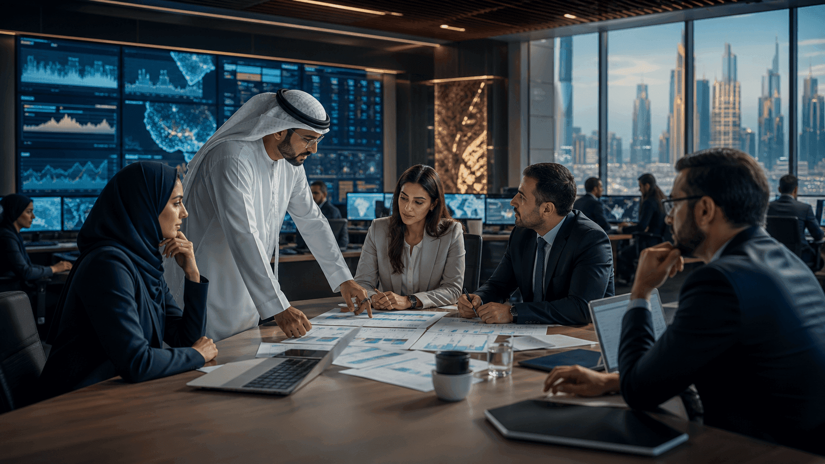 Editorial image illustrating ERP and CRM Integration in the UAE: How to Prevent Duplicate Data and Lost Opportunities — scene 2