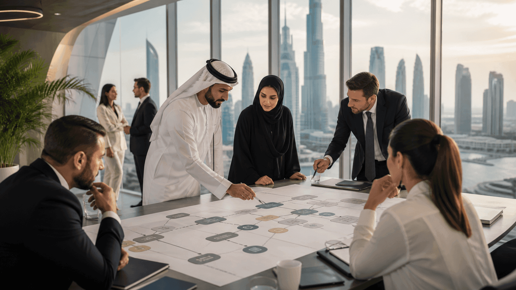 Editorial image illustrating ERP Implementation Cost in the UAE: What Determines Budget and Timeline