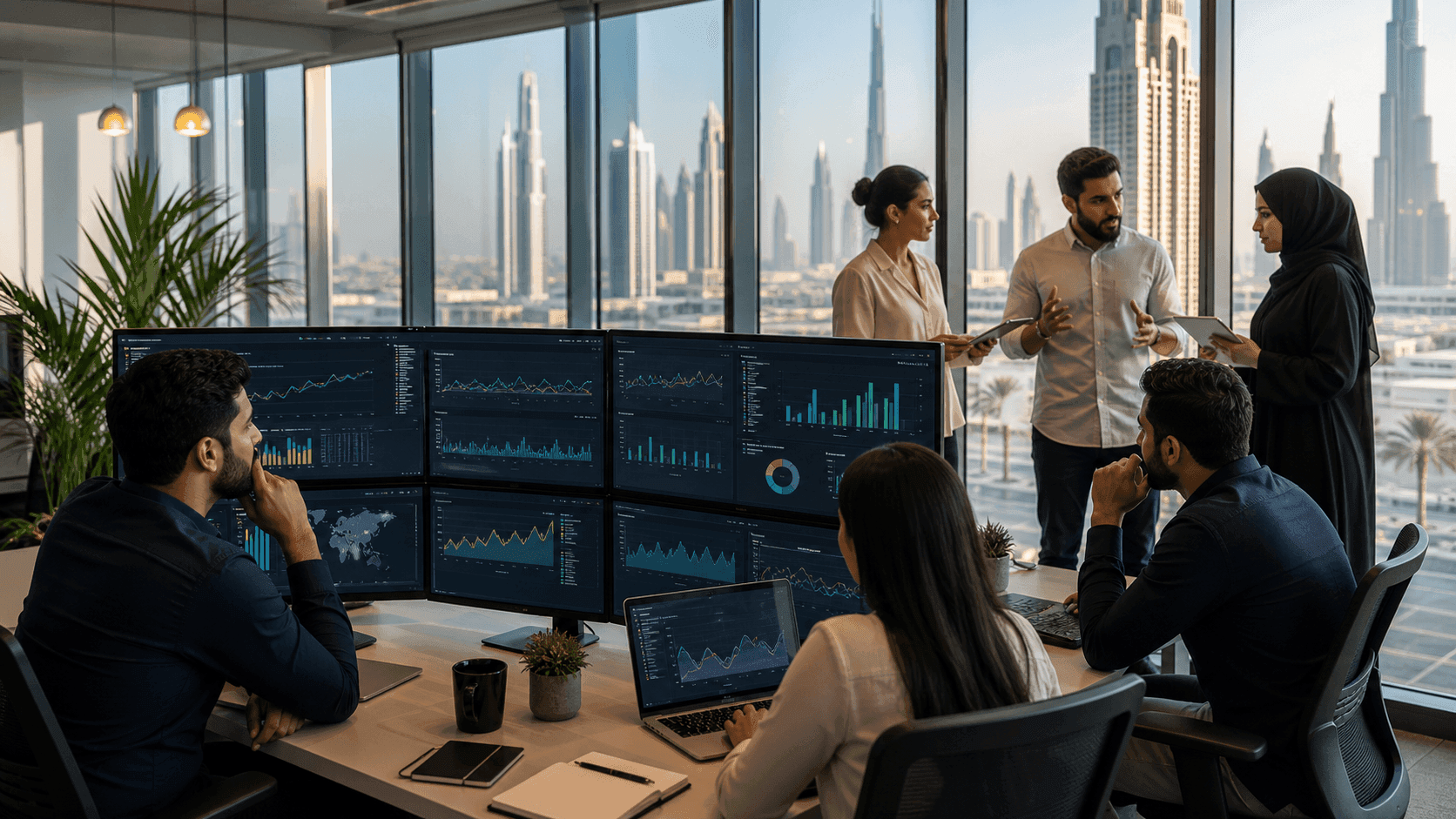 Editorial image illustrating SEO for a Website Relaunch in Dubai: Protecting Visits and Conversions Through Change — scene 2