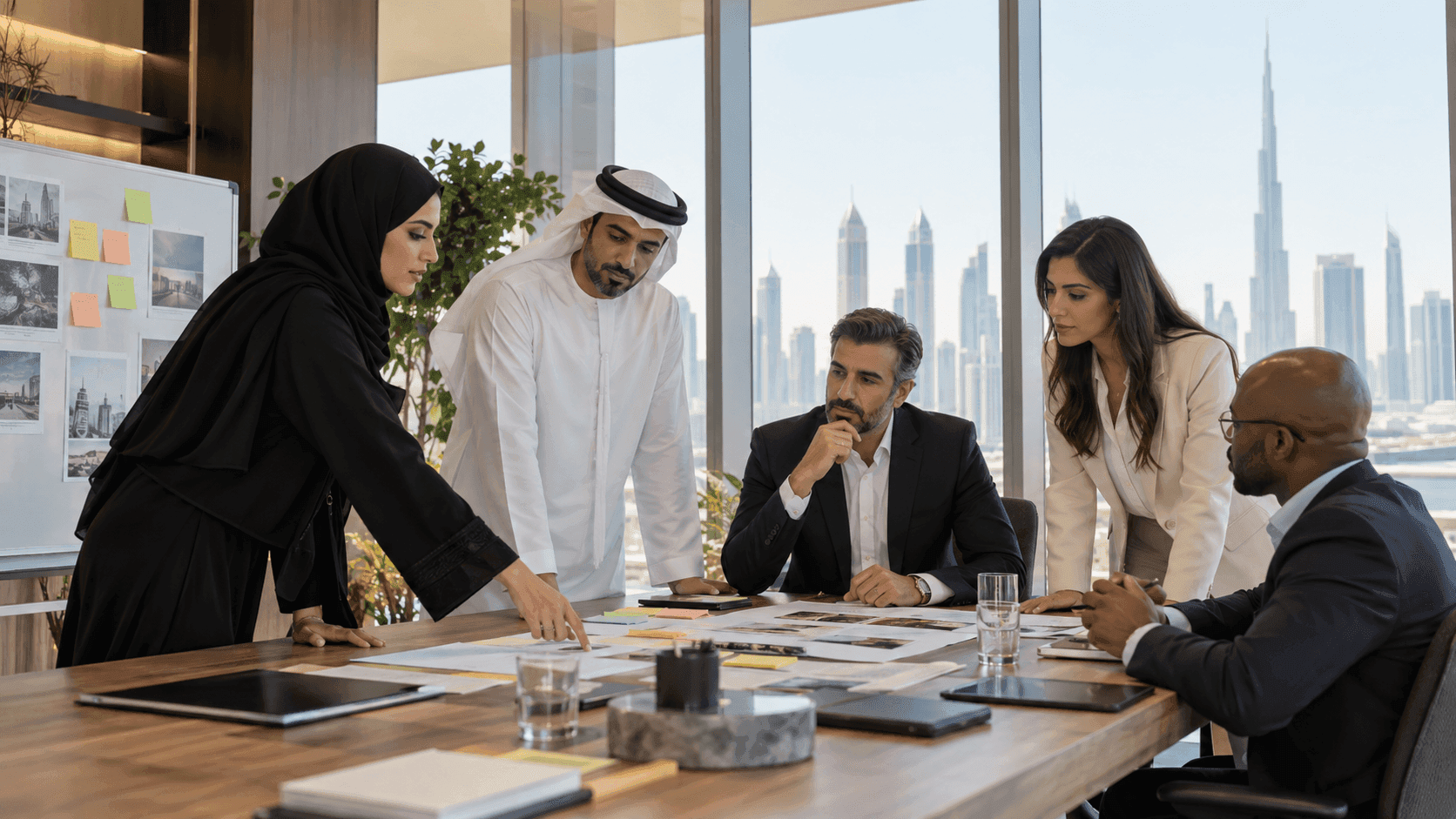 AI Automation Services Company UAE: How to Choose a Delivery Partner — a cross-functional team aligning an operating decision around evidence and ownership