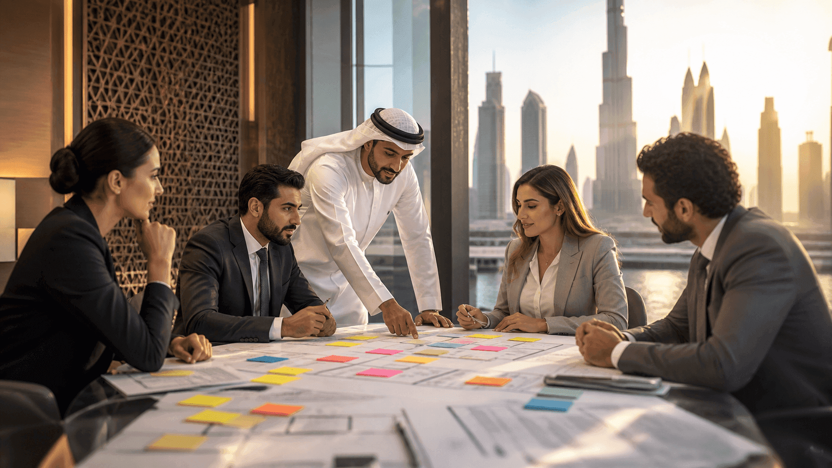 Editorial image illustrating AI Sales Workflow Automation in Dubai: Connecting Channels and CRM