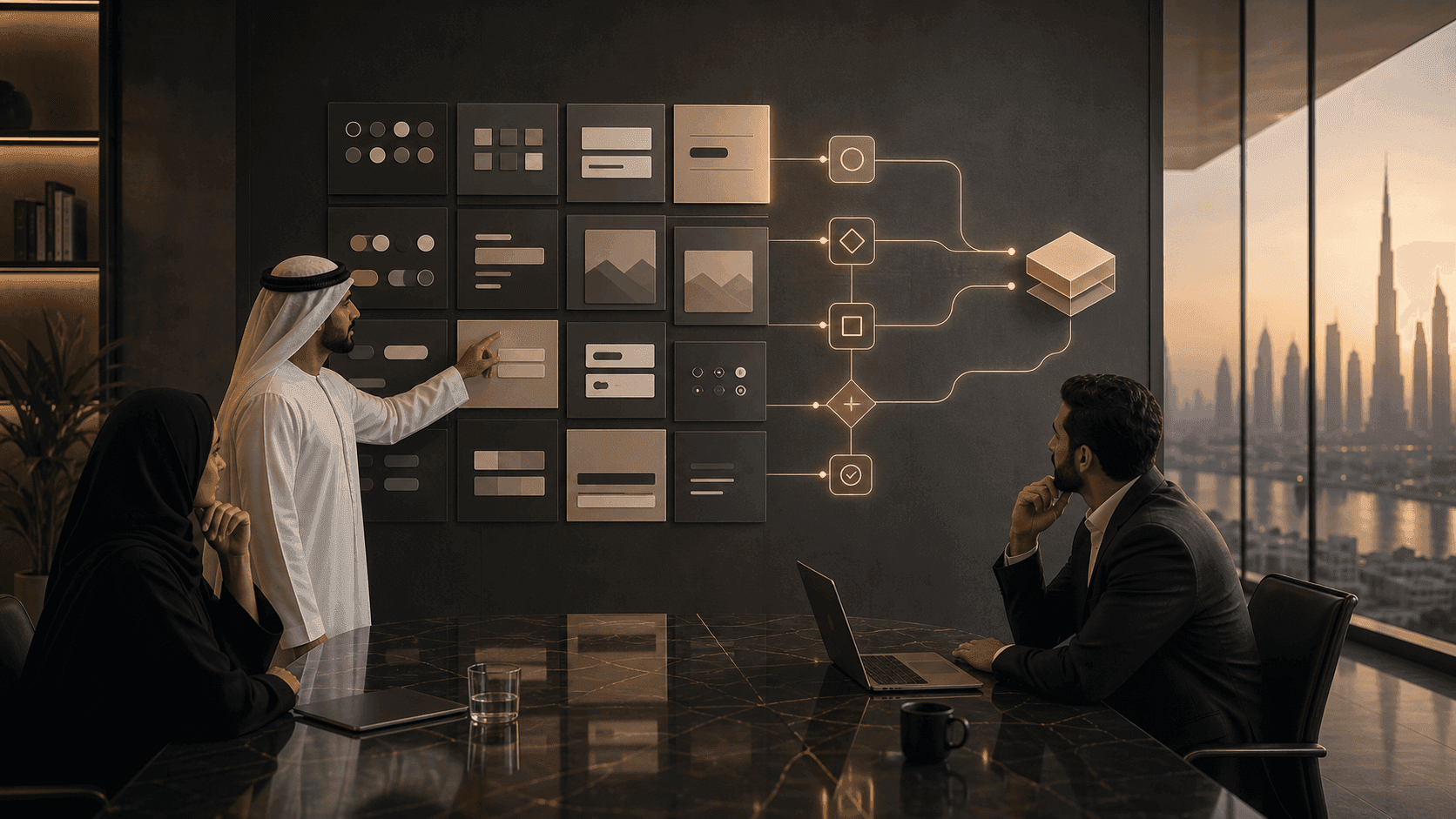 Abstract PRO71 visual for design systems that reduce delivery friction and governance debt