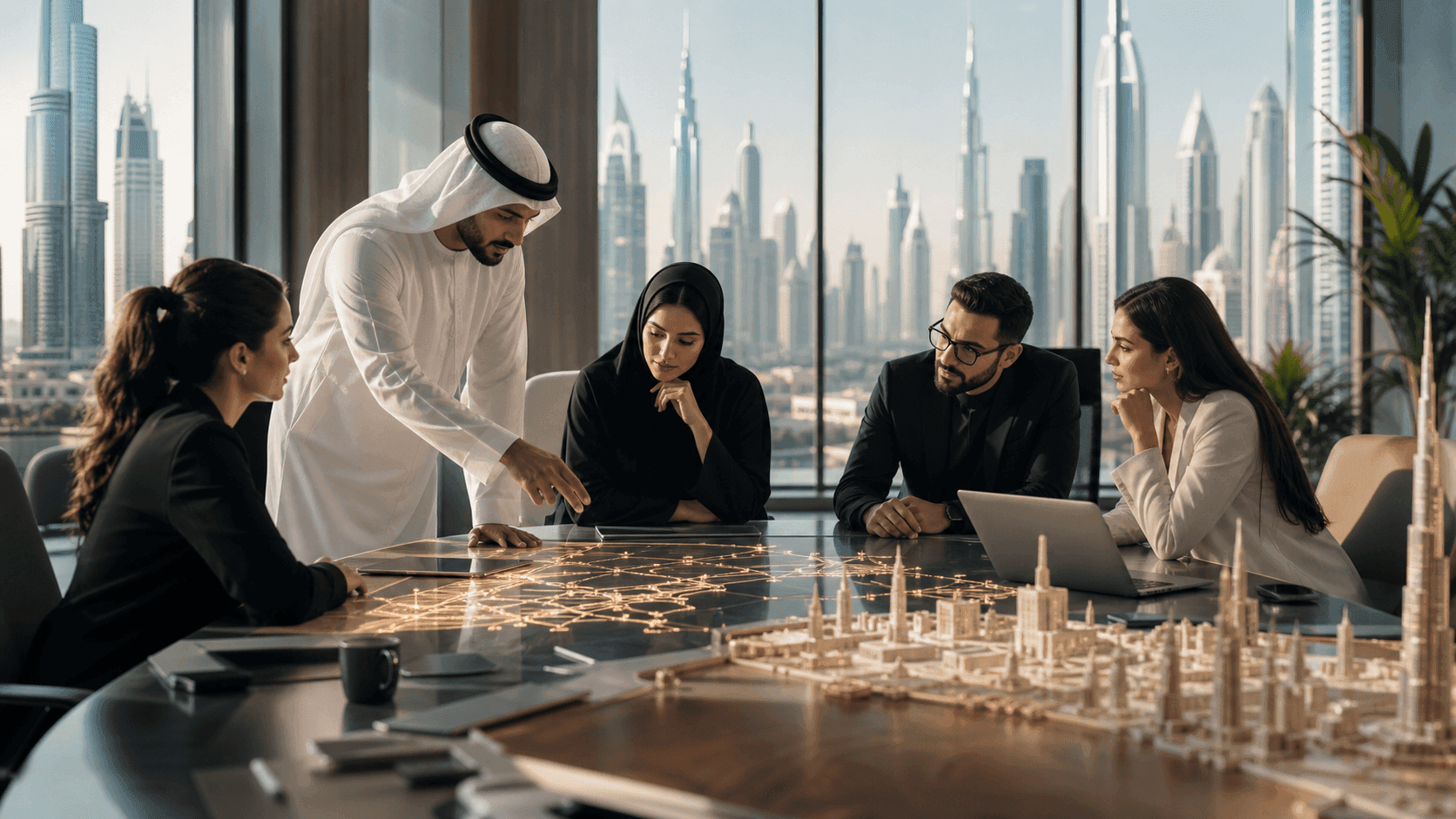 Editorial image illustrating GEO Agencies in Dubai: Measuring AI Search Visibility Without False Promises